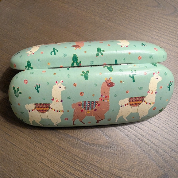 Cactus Llama Print Glasses Case - Picture 1 of 5
